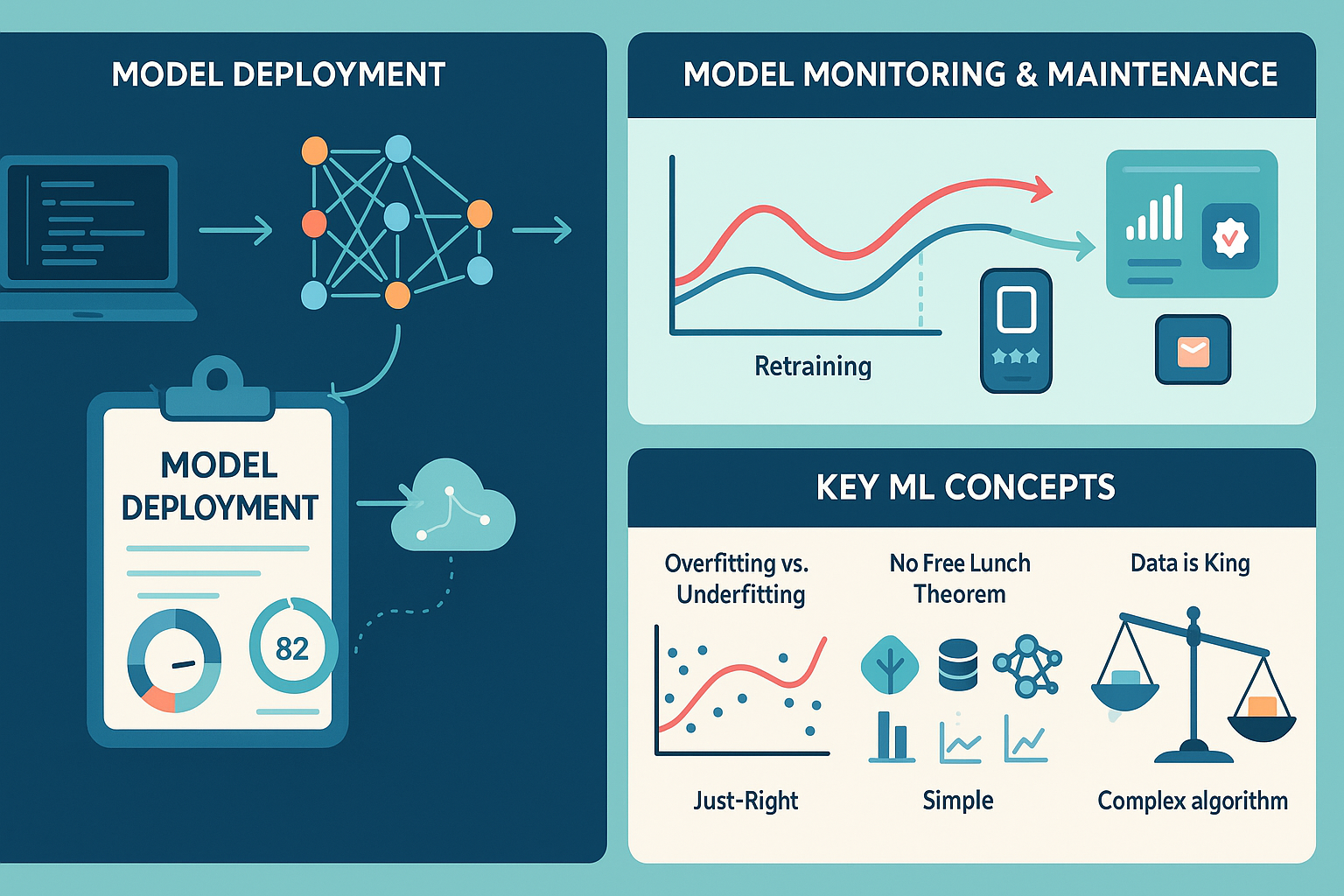 Machine learning implementation and maintenance.